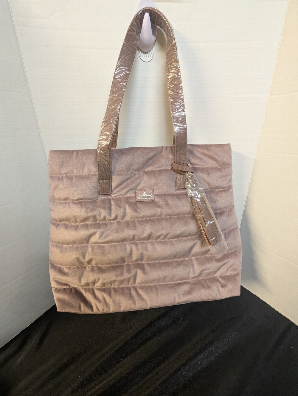 New Benjamin Moore Paint Cinnamon Slate  Large Tote Quilted Velvet Bag